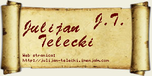 Julijan Telečki vizit kartica